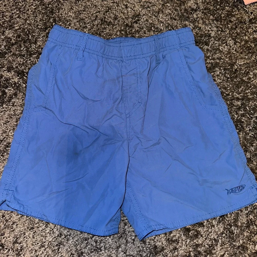 AFTCO American Fishing Tackle Co. Swim Trunks Shorts Blue Mesh Lined M‎